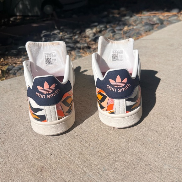 adidas Shoes - Adidas Stan Smith- White, Navy, Pink and Orange (Rare
Pattern)
